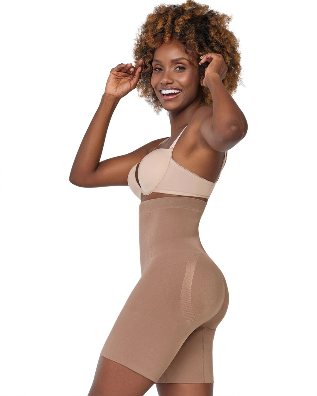 CUR32609_hi_waist_thigh_slimmer_puerto_Rico Comfort Evolution Hi-Waist Thigh Slimmer - Curvisse
