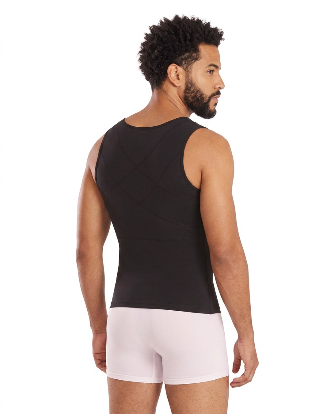 SCH663-2 Mens Front-Zip Chest Control Girdle - Curvisse