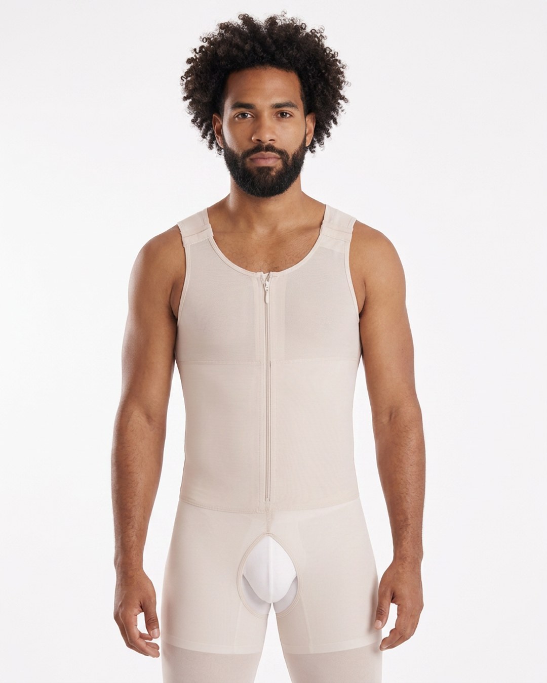 SCH664-1 Mens Knee-Length Chest Control Girdle - Curvisse
