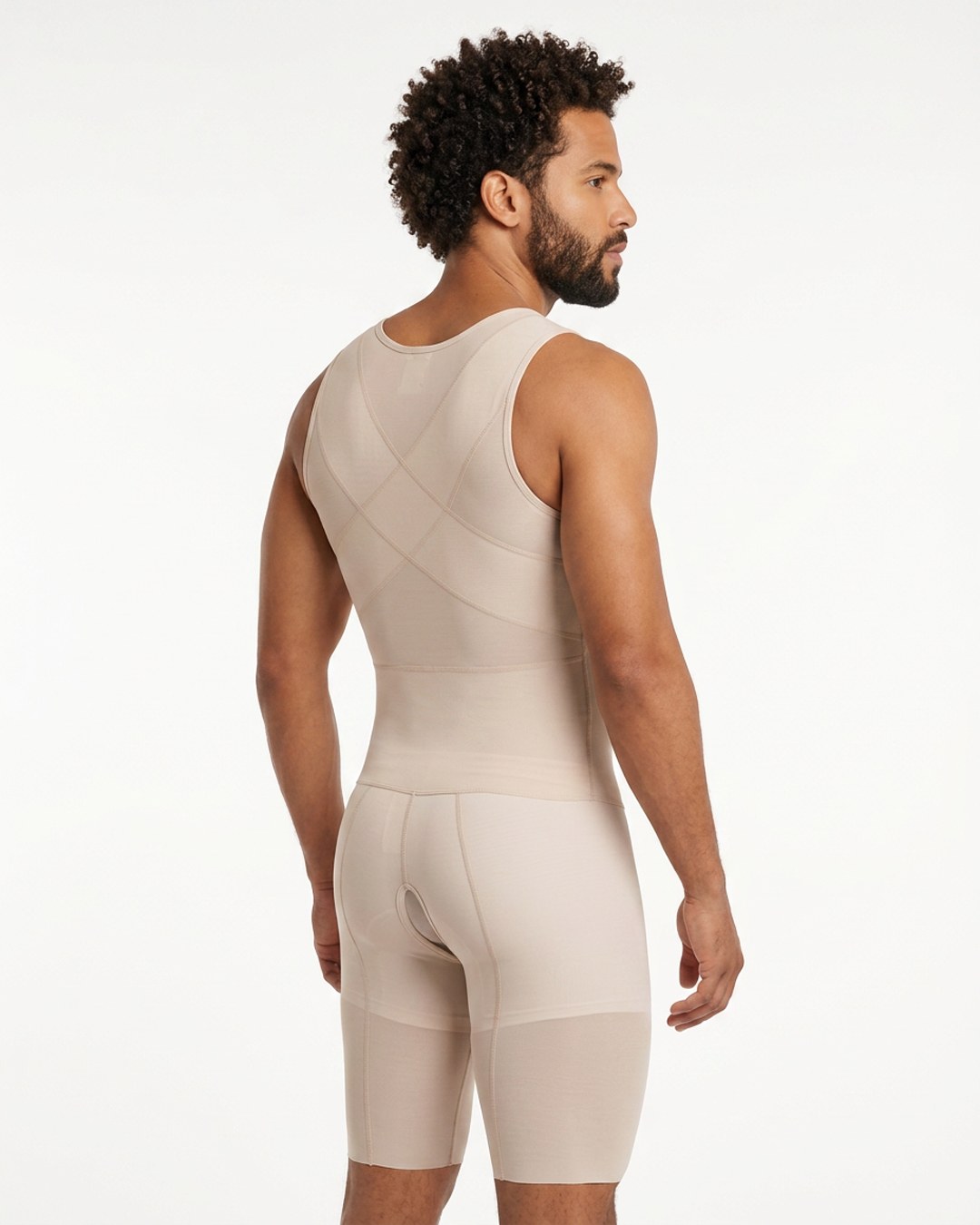 SCH664-2 Mens Knee-Length Chest Control Girdle - Curvisse