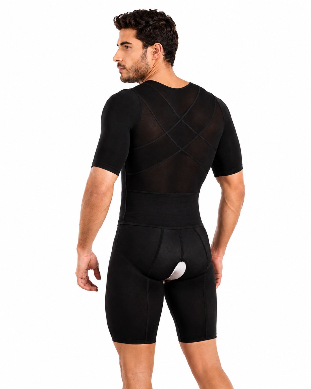 SCH667-2 Mens Long-Sleeve Knee-Length Girdle - Curvisse