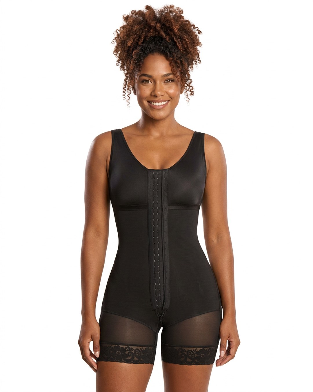 SCM380-1 Mid-Thigh Girdle with Built-in Bra - Curvisse