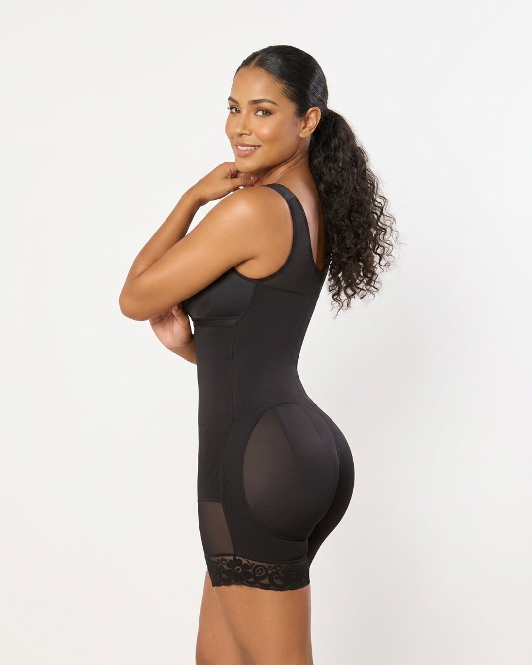 SCM380-2 Mid-Thigh Girdle with Built-in Bra - Curvisse
